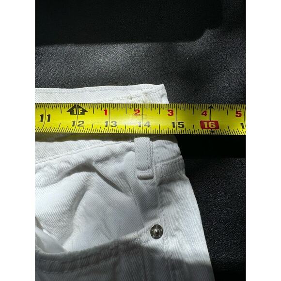 Frame Denim Le Jane Crop Jeans Distressed Straight Leg High Rise White Size 27 - Picture 11 of 13